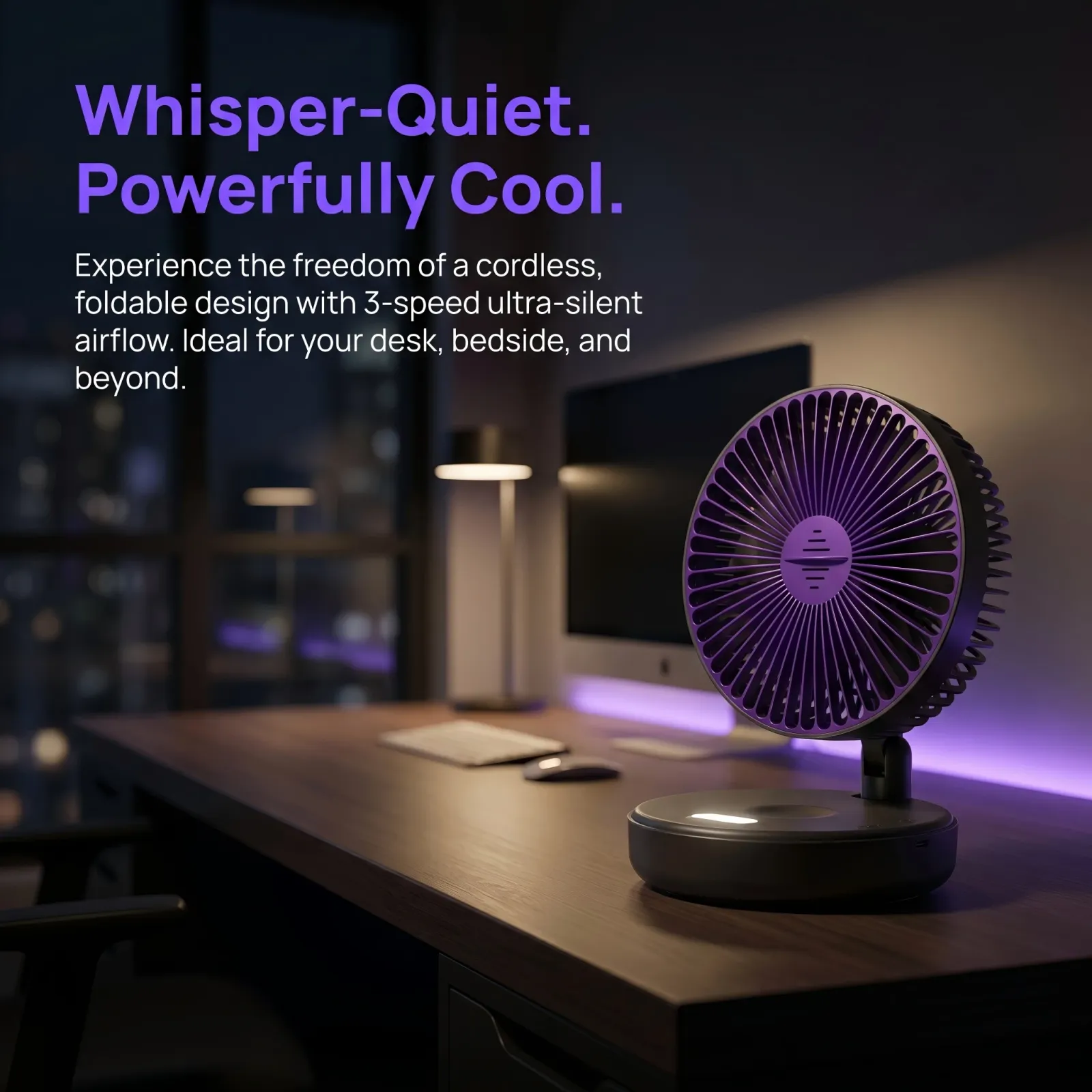 Ventilateur mural pliable portable, vue finale