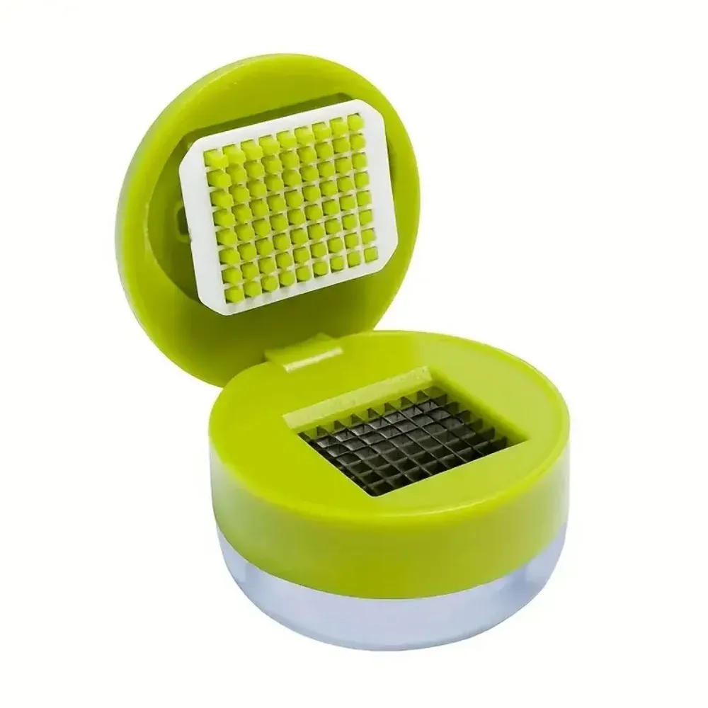 Presse-ail multifonctionnel, hachoir manuel, éminceur d'ail en ABS et acier inoxydable, presse-gingembre portatif avec étui de rangement, 1 pièce 7