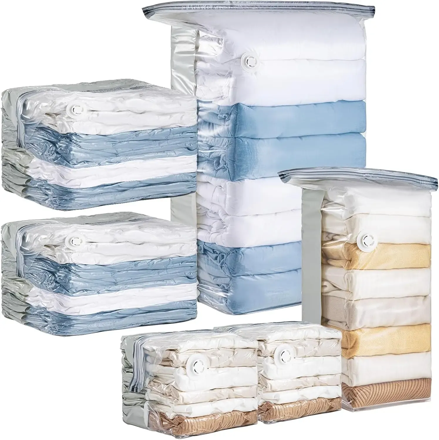 Sac de rangement sous vide cubique en situation