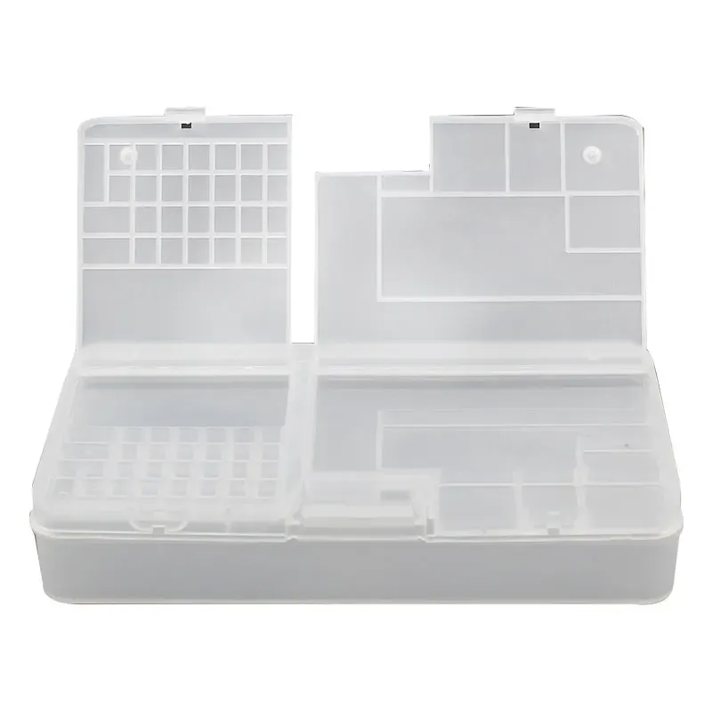 Boîte de rangement transparente en plastique à compartiments pour composants électroniques et petites vis 8