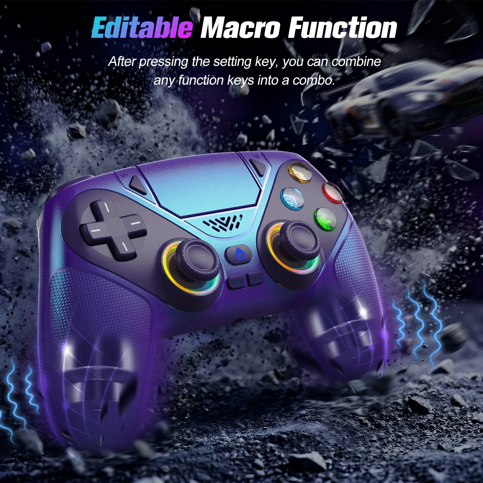 Détails des joysticks et des boutons de la manette