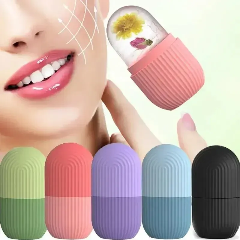 Moule à glaçons en silicone et masseur facial à boule de glace pour le contour des yeux