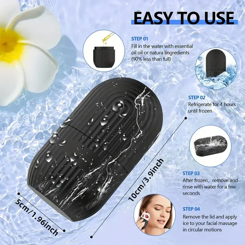 Moule à glaçons en silicone et masseur facial à boule de glace pour le contour des yeux 6