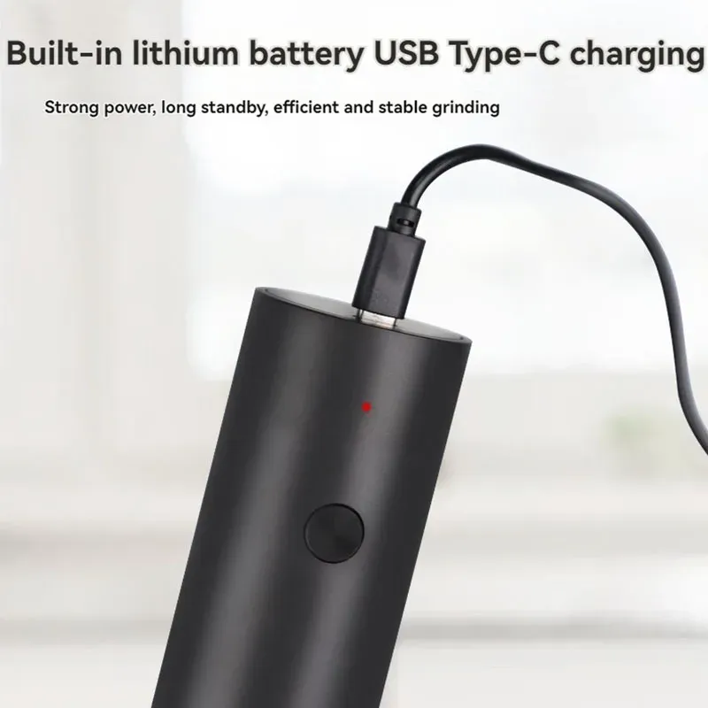 Moulin électrique rechargeable USB pour sel et poivre, à mouture réglable et grande capacité 3