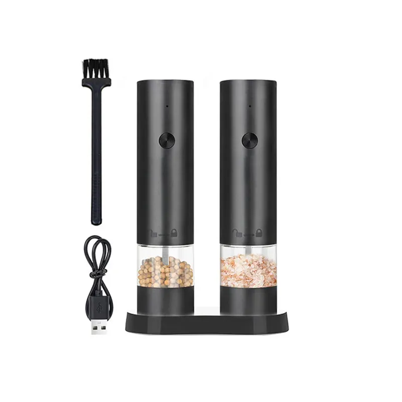 Moulin électrique rechargeable USB pour sel et poivre, à mouture réglable et grande capacité 7