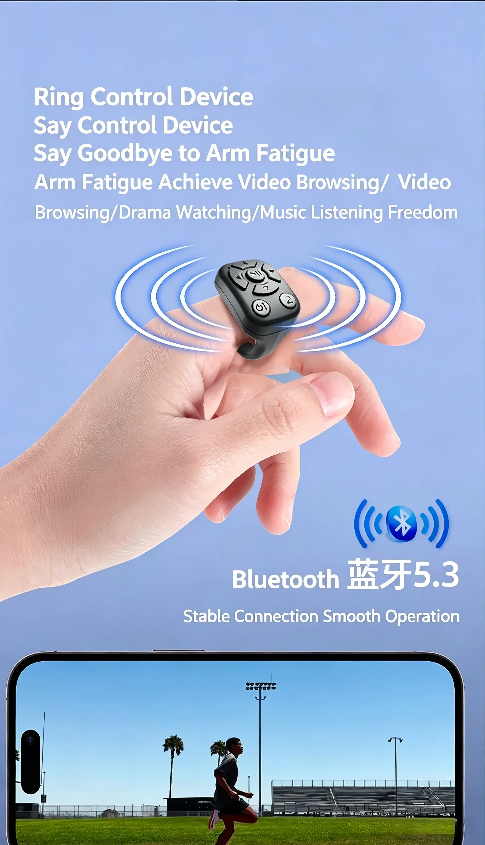 Télécommande bague Bluetooth J6, lifestyle