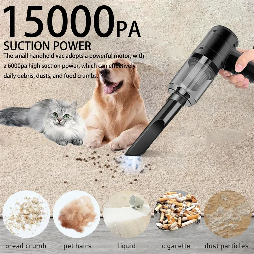 Aspirateur à main dans un usage du quotidien