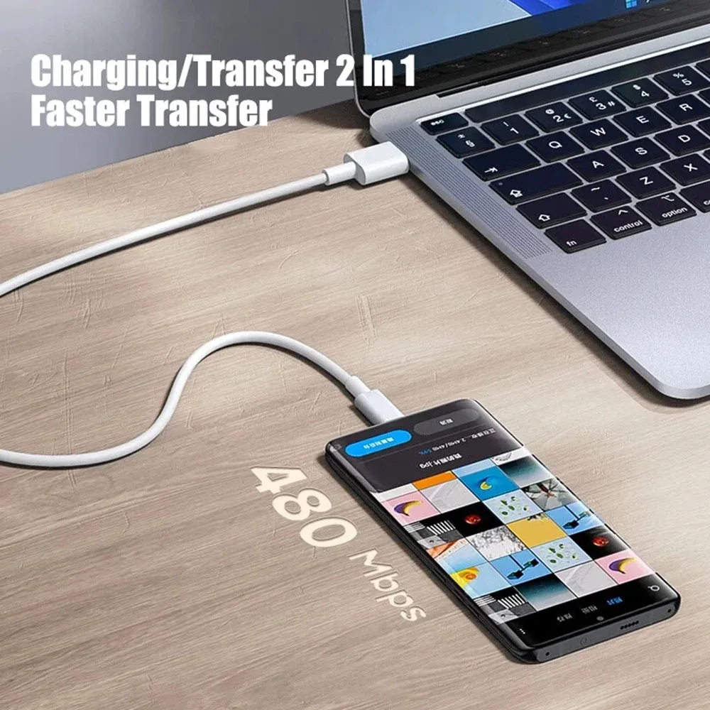 Câble de données USB Type-C compatible smartphones