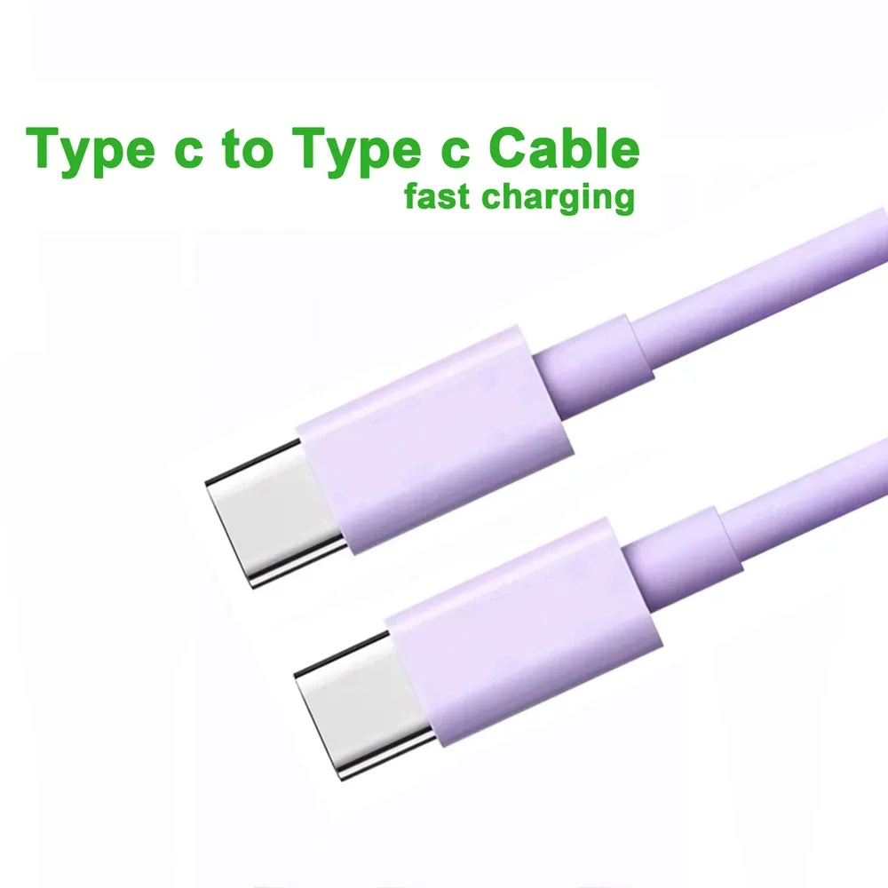 Câble de données USB-C à charge rapide, noir et blanc, PD 60 W, compatible iPhone 15 / 15 Pro, Huawei, Samsung, Xiaomi, 1 m, 2 m, 3 m 7