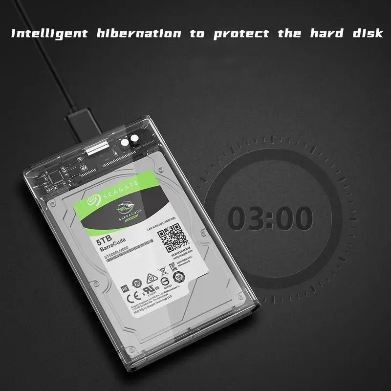 Boîtier USB 3.0 pour disque dur SATA III 2,5 pouces, compatible HDD et SSD 5