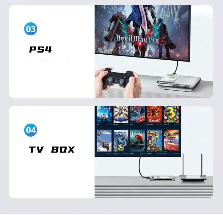 Connectique du boîtier de disque dur