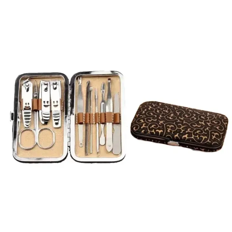 Ensemble de 11 pièces d'outils pour ongles Smiley, comprenant coupe-ongles et ciseaux adaptés à la forme des ongles 6