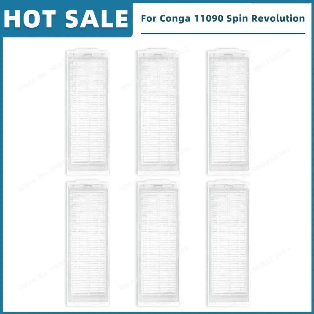 Pièces de rechange compatibles pour aspirateur Cecotec Conga 11090 / 13090 Spin Revolution : filtre, brosse latérale, balai-serpillière et sac à poussière 15