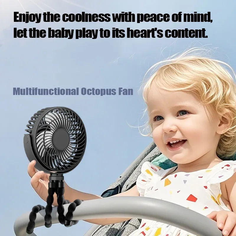Détail du mini ventilateur de poussette