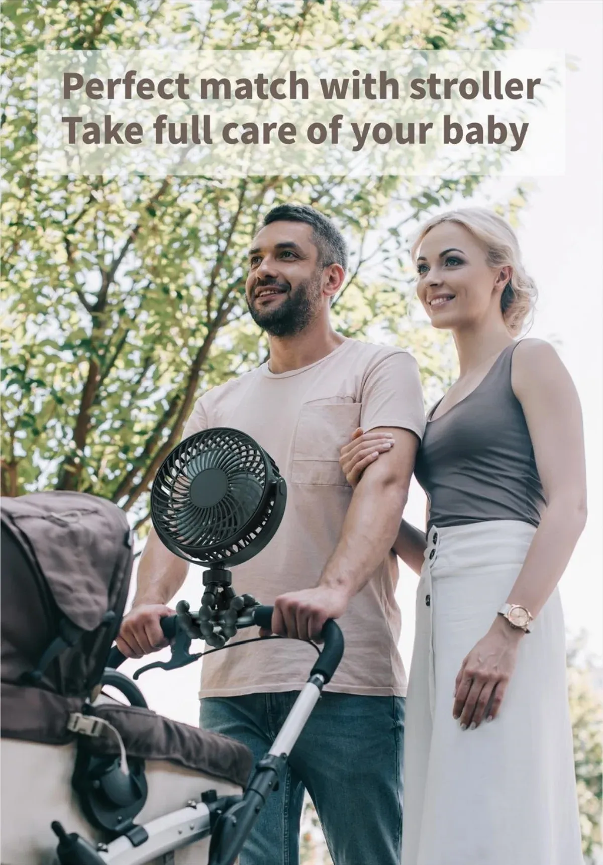 Mini ventilateur de poussette pour bébé