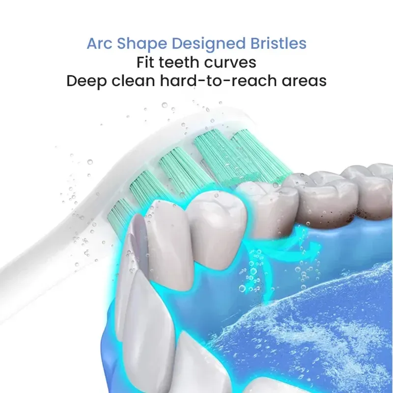 Têtes de brosse de rechange, vue rapprochée