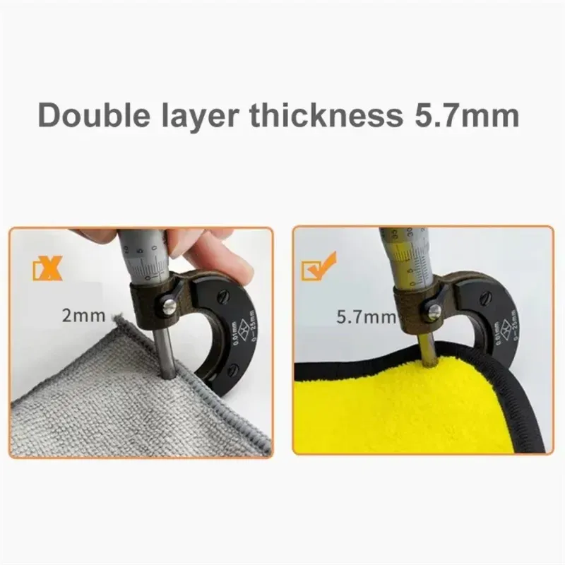 1/2/6 pièces Serviette de nettoyage en microfibre épaisse et douce, chiffon de séchage, serviettes de lavage de carrosserie de voiture, chiffons de nettoyage double couche, accessoires automobiles 6