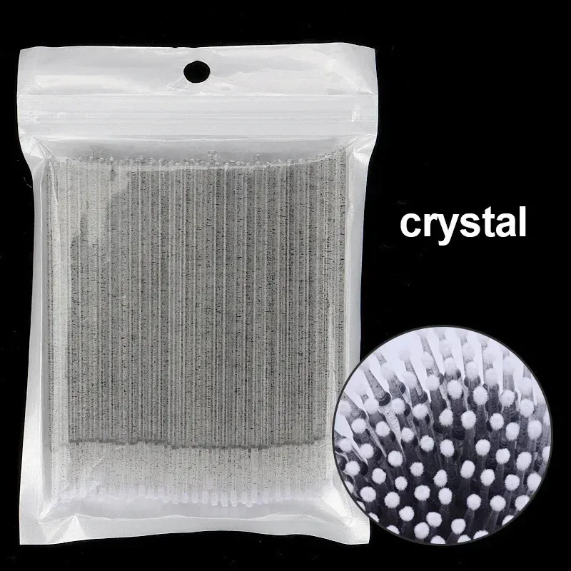 Brosse de nettoyage pour cils, lot de 1000/500 pièces, outil de maquillage coloré, brosse en cristal micro 5