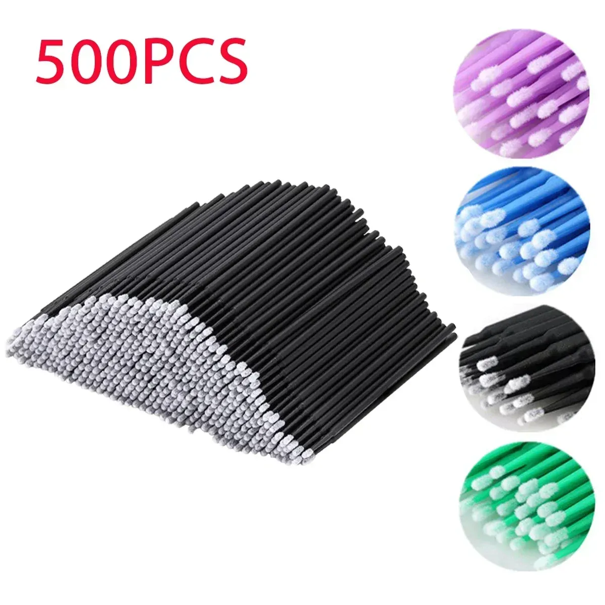 Brosse de nettoyage de cils en cristal, vue d'ensemble élégante