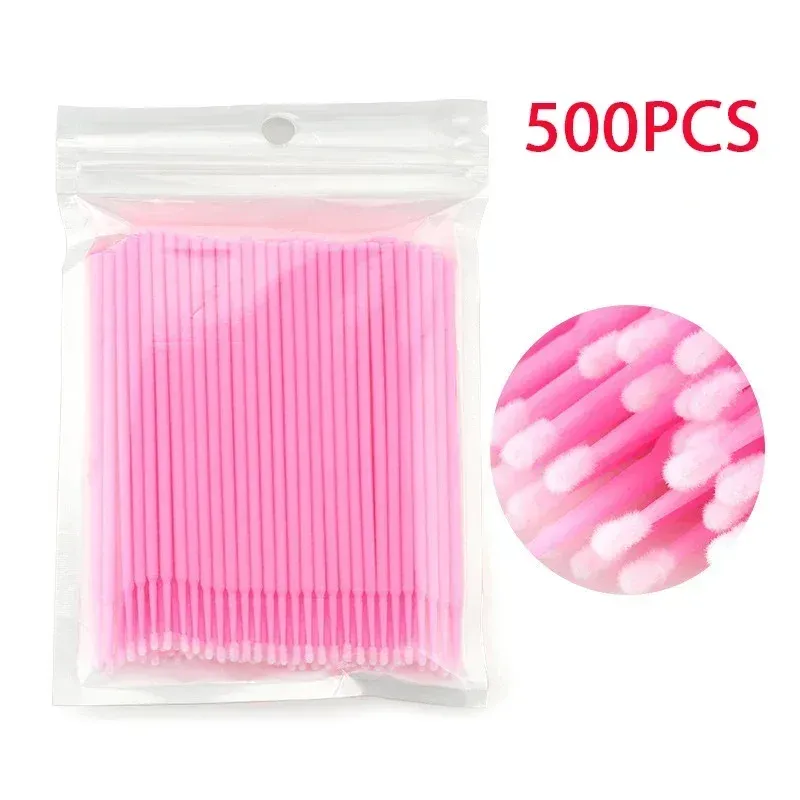 Brosse de nettoyage pour cils, lot de 1000/500 pièces, outil de maquillage coloré, brosse en cristal micro 14