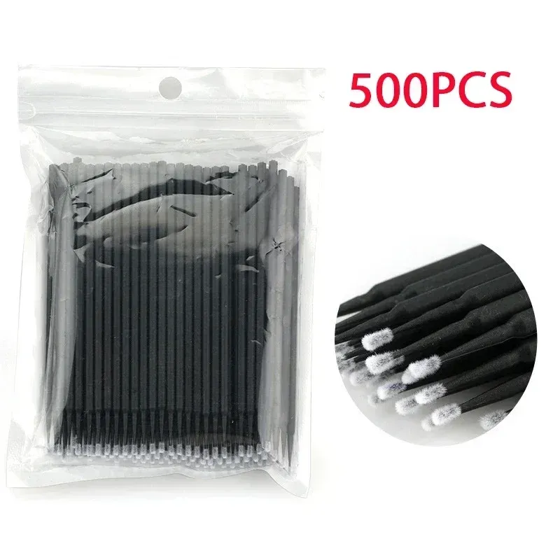 Brosse de nettoyage pour cils, lot de 1000/500 pièces, outil de maquillage coloré, brosse en cristal micro 15