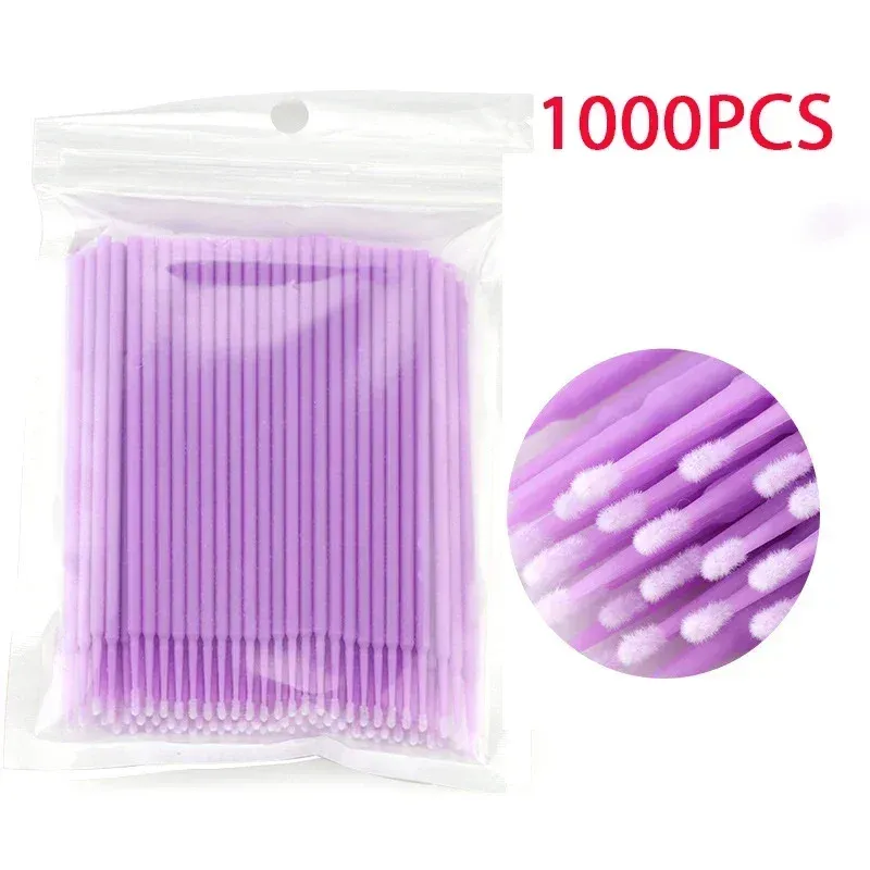 Brosse de nettoyage pour cils, lot de 1000/500 pièces, outil de maquillage coloré, brosse en cristal micro 7