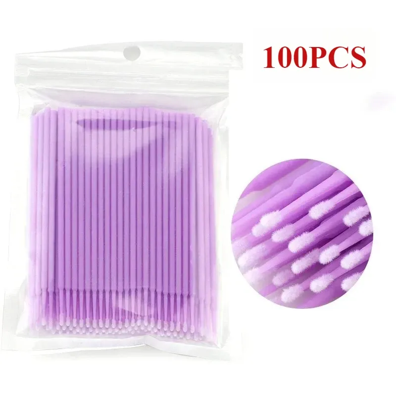 Brosse de nettoyage pour cils, lot de 1000/500 pièces, outil de maquillage coloré, brosse en cristal micro 12