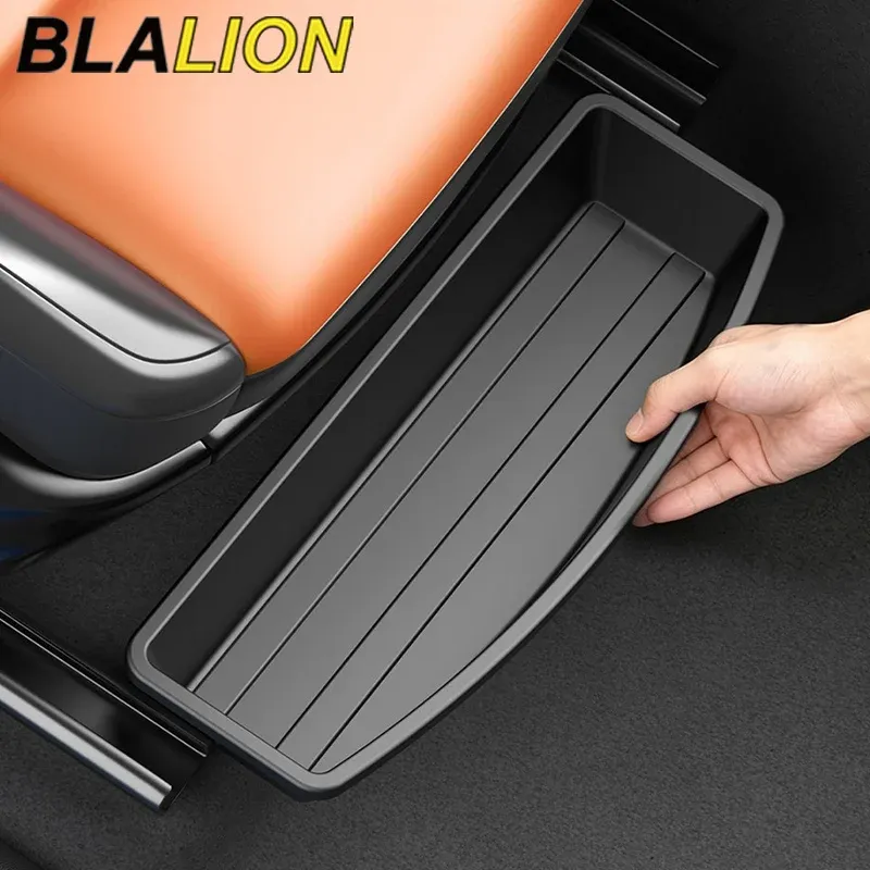 Boîte de rangement universelle pour sièges avant de voiture BLALION, antidérapante, tiroir sous le siège, organisateur en ABS pour accessoires de voiture