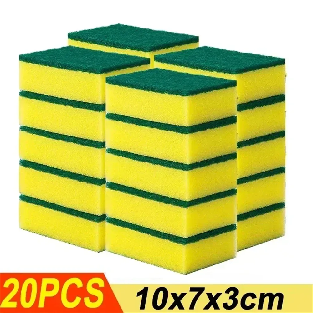 Éponges à vaisselle anti-rayures pour cuisine et salle de bains, lot de 10 à 100 pièces 14