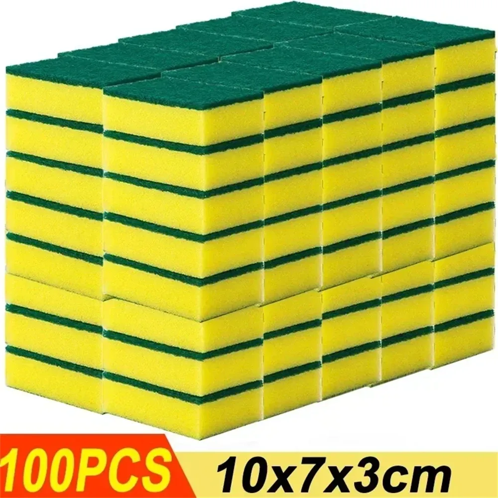 Éponges à vaisselle anti-rayures pour cuisine et salle de bains, lot de 10 à 100 pièces 7