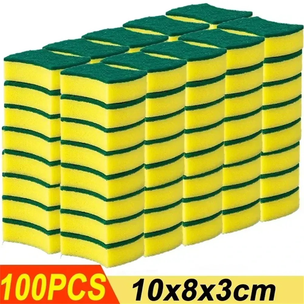 Éponges à vaisselle anti-rayures pour cuisine et salle de bains, lot de 10 à 100 pièces 12