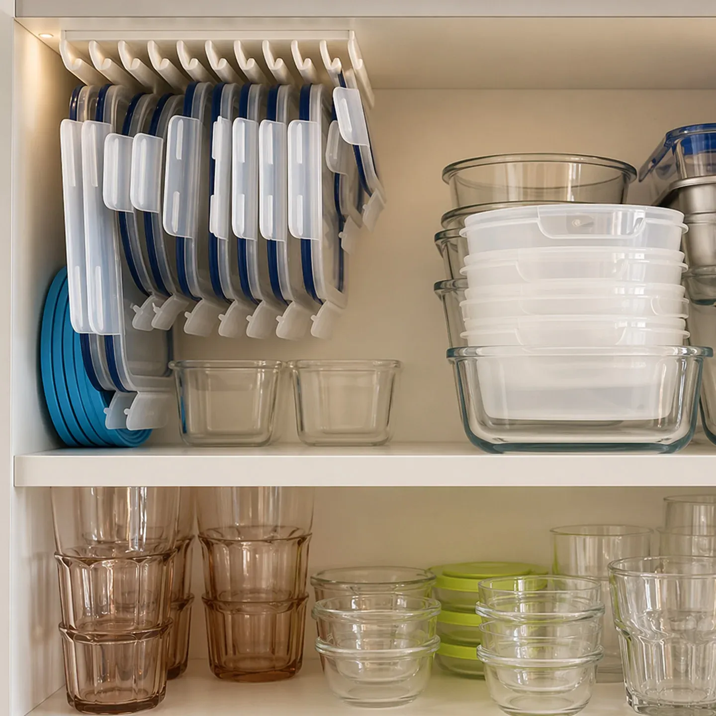 Organisateur de couvercles en plastique compatible IKEA 365+ – Étagère de rangement / Crochet de suspension / Rangement suspendu 2