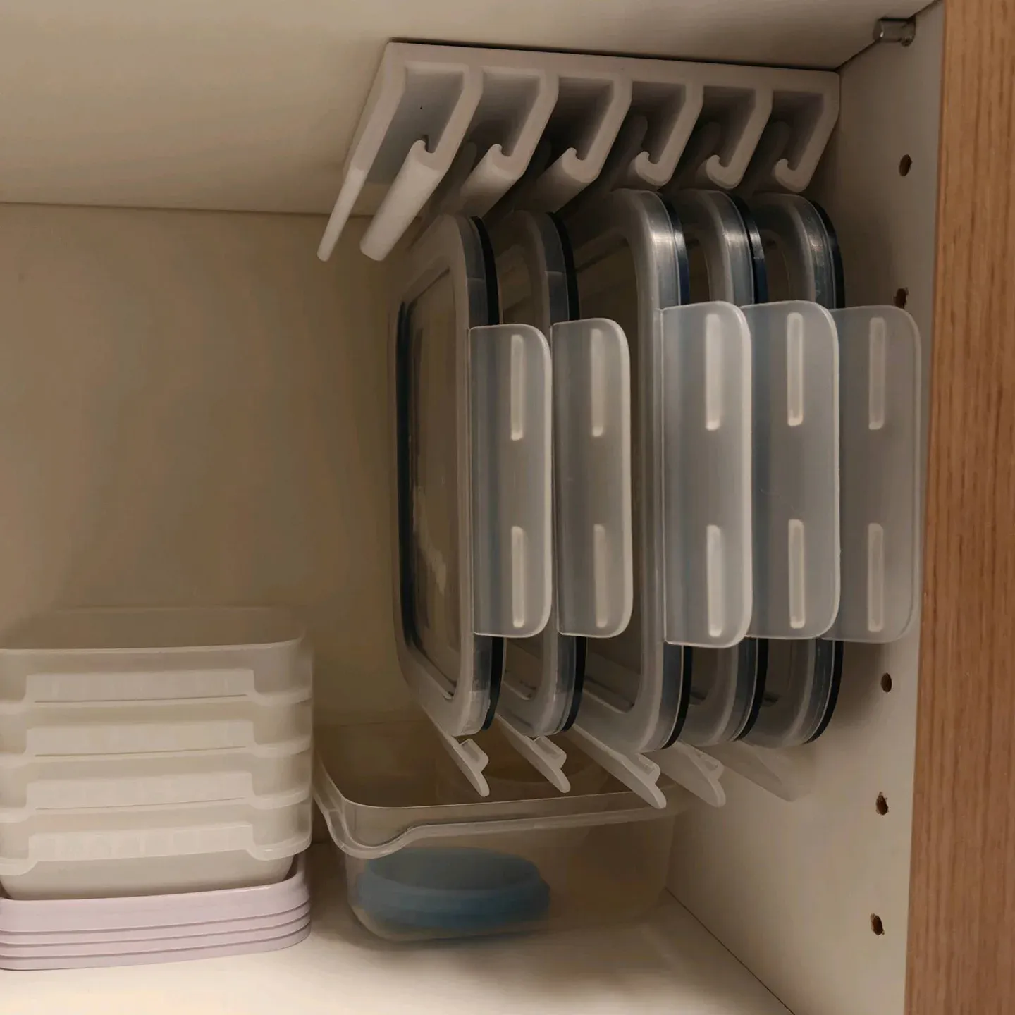 Organisateur de couvercles en plastique compatible IKEA 365+ – Étagère de rangement / Crochet de suspension / Rangement suspendu 4