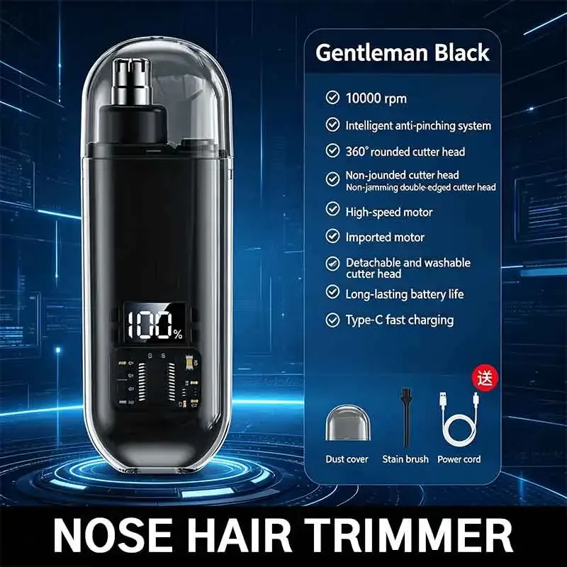 Épilateur nasal pour homme, tondeuse nez et oreilles étanche 9