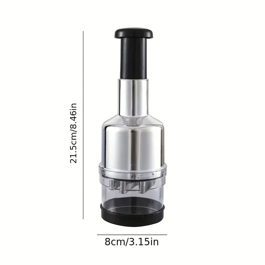 Presse-ail manuel en acier inoxydable 304 avec hachoir multifonction pour oignons, noix et légumes 6