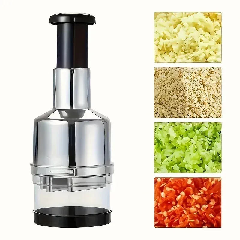 Presse-ail en utilisation en cuisine