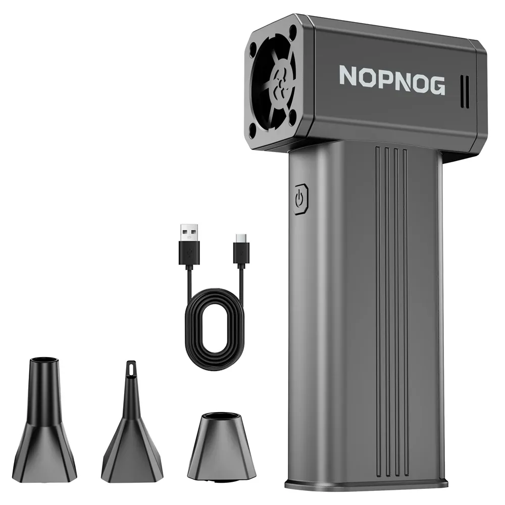 Souffleur à neige pour voiture, dépoussiéreur électrique portable, outil de nettoyage et de soufflage rechargeable USB-C, 4 vitesses, turbo, ventilateur 110 000 tr/min 8
