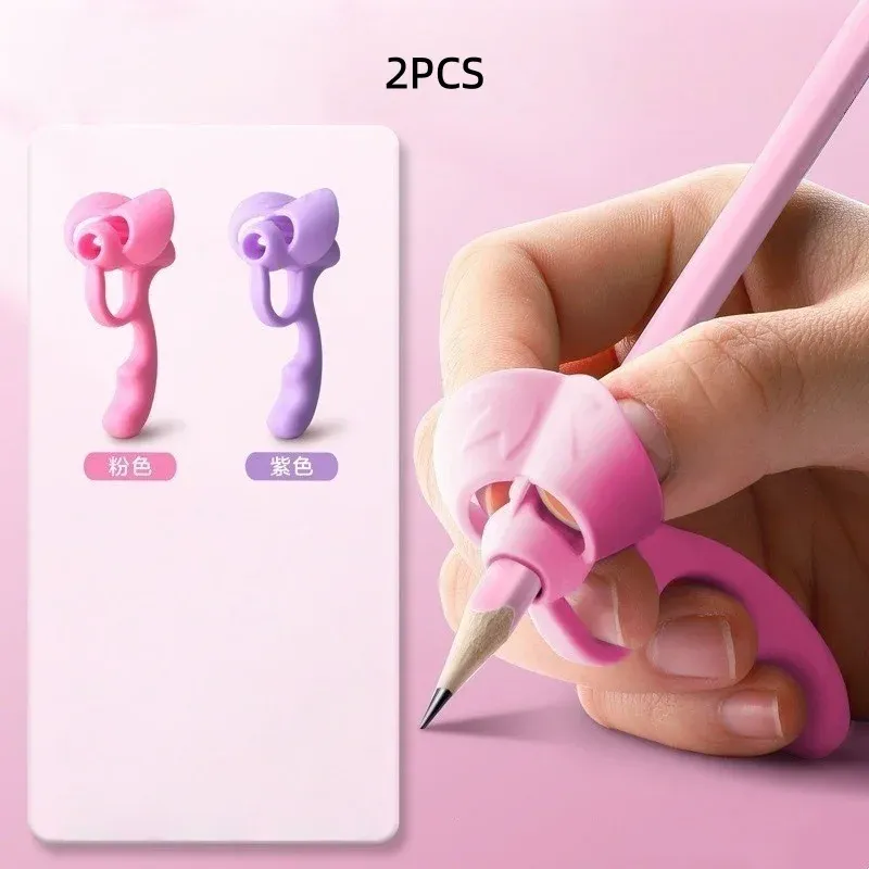 Correcteur de prise de stylo pour enfants, lot de 2 ou 4 : aide à la posture et à l'apprentissage de l'écriture pour élèves du primaire 6