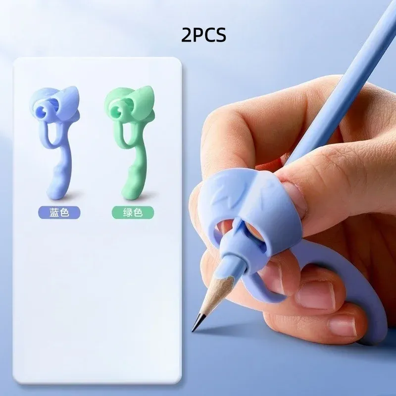 Correcteur de prise de stylo pour enfants, lot de 2 ou 4 : aide à la posture et à l'apprentissage de l'écriture pour élèves du primaire 7