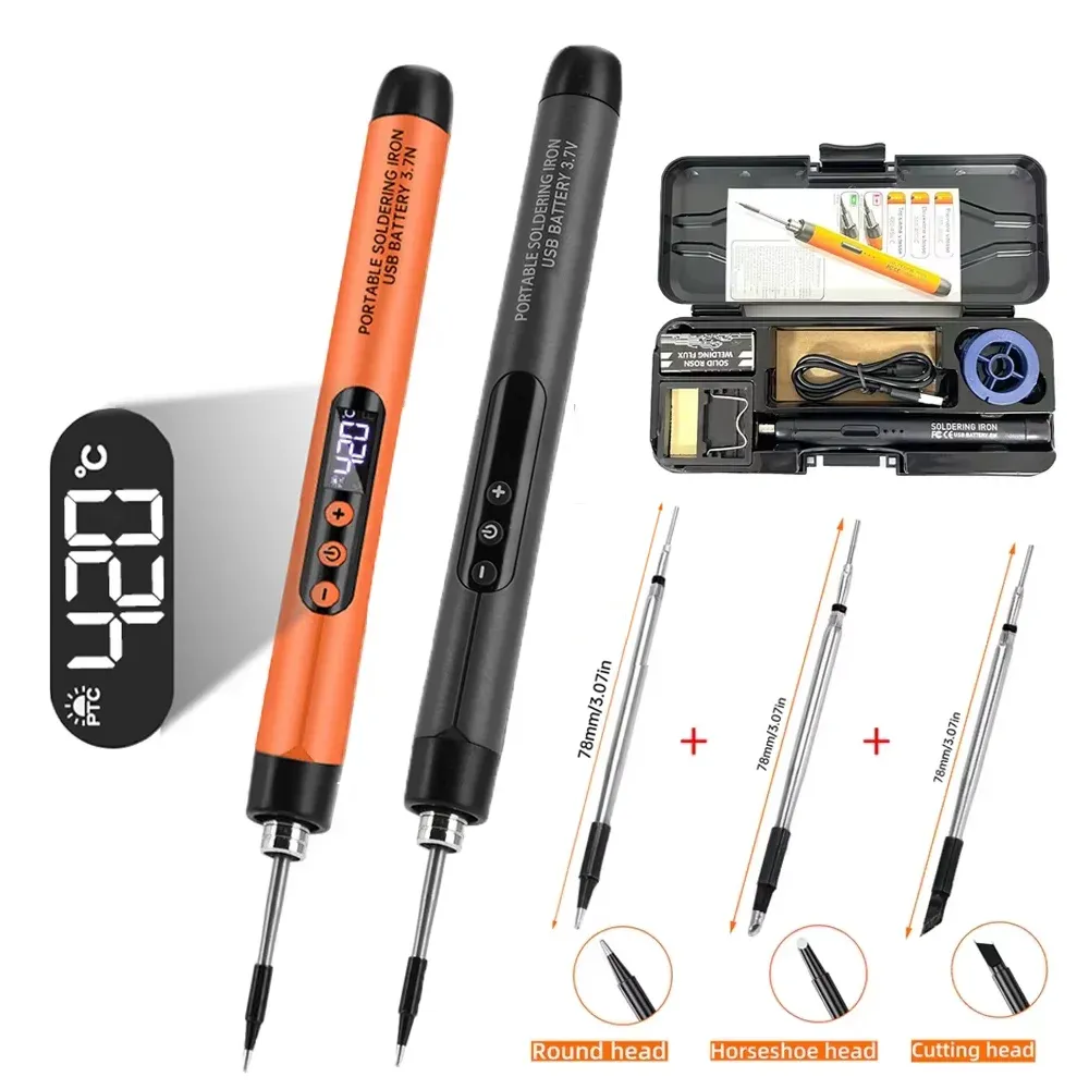 Fer à souder sans fil USB 5 V 8 W à charge rapide, batterie lithium, portable, pour réparation et soudage