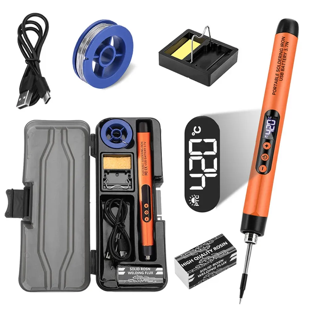 Fer à souder sans fil USB 5 V 8 W à charge rapide, batterie lithium, portable, pour réparation et soudage 9