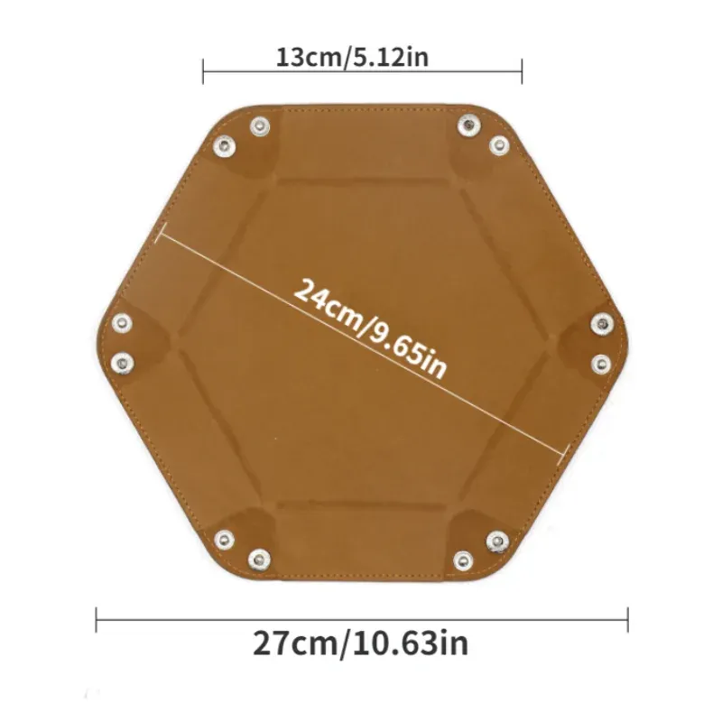 Boîte de rangement de table pliable en flanelle, 1 pièce, plateau de rangement hexagonal, plateau de dés de jeu, plateau de rangement pour bijoux 2
