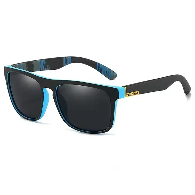 Lunettes de soleil de sport polarisées carrées pour hommes, monture légère en PC, protection UV400, pour la conduite, la pêche et le cyclisme, lot de 1 à 4 pièces 13