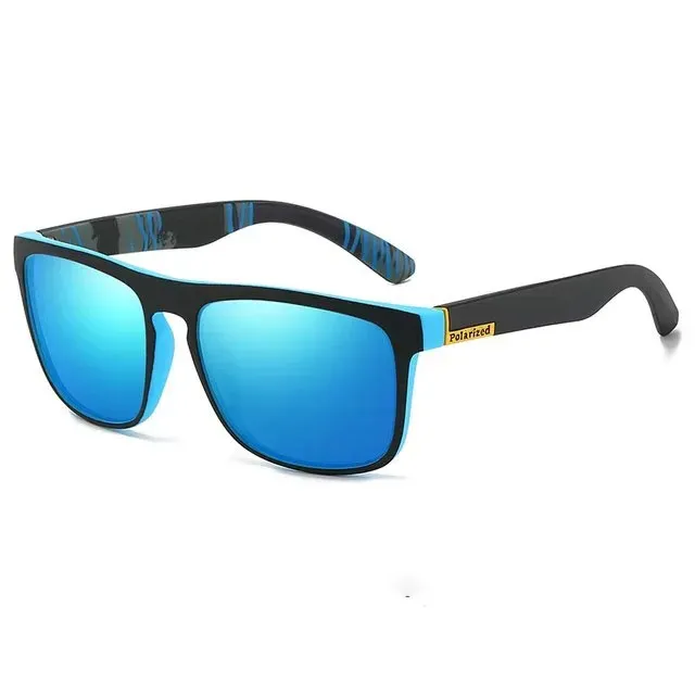 Lunettes de soleil de sport polarisées carrées pour hommes, monture légère en PC, protection UV400, pour la conduite, la pêche et le cyclisme, lot de 1 à 4 pièces 12