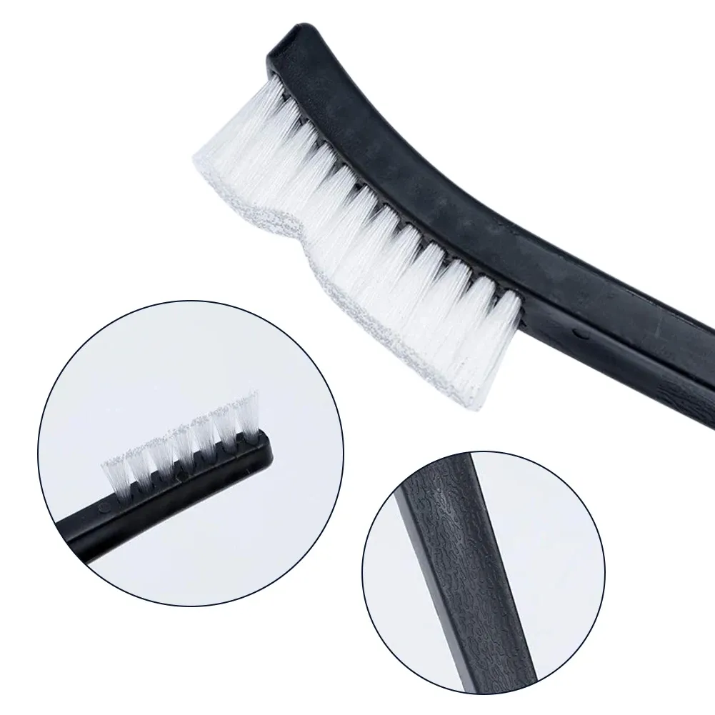 Ensemble de 3 brosses métalliques double tête en acier, laiton et nylon pour le nettoyage et le polissage 4
