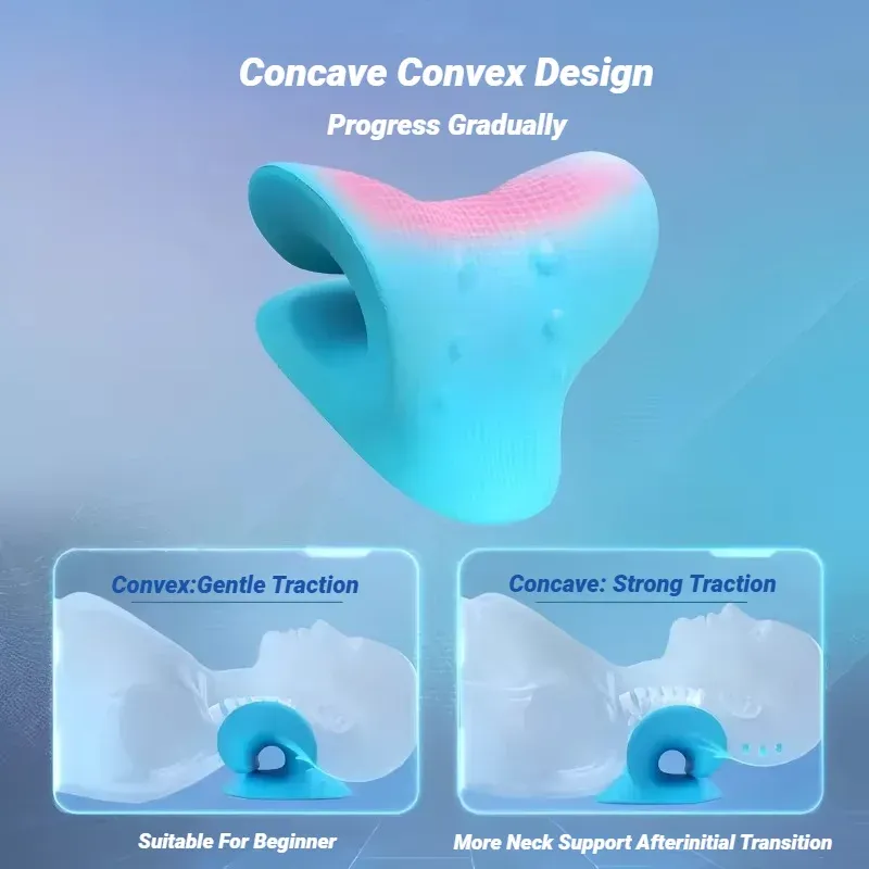 Civière de cou et d'épaule, relaxant de la colonne cervicale, dispositif de traction, relaxation musculaire, oreiller de massage, correction chiropratique 3