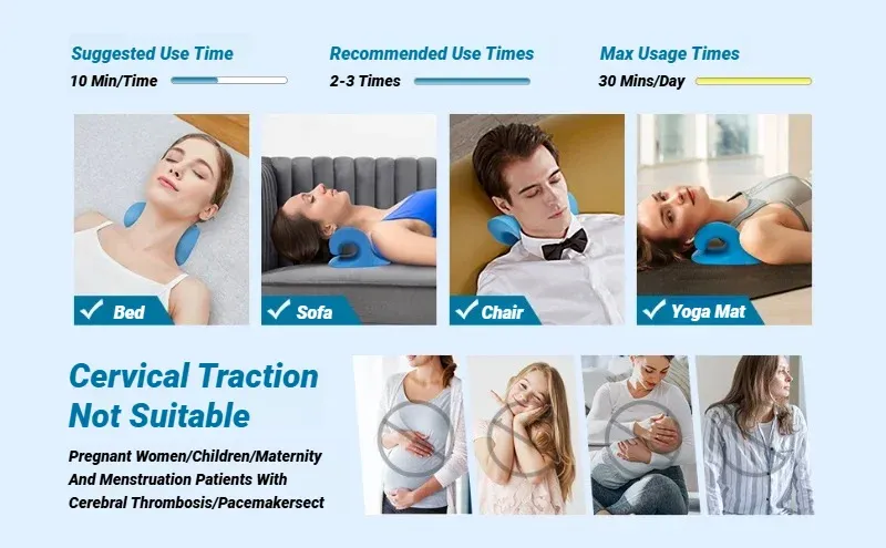 Utilisation du coussin de traction cervicale