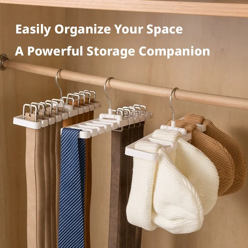 Organisateur de ceintures pour armoire : cintre multifonctionnel pour foulards et ceintures 3