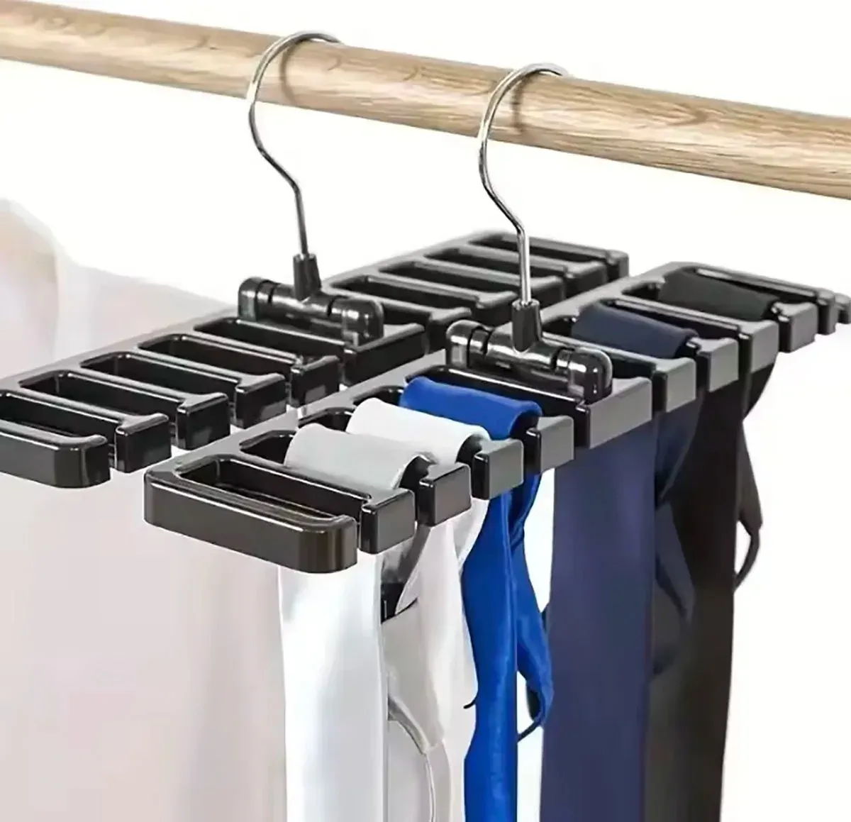 Organisateur de ceintures pour armoire : cintre multifonctionnel pour foulards et ceintures 6