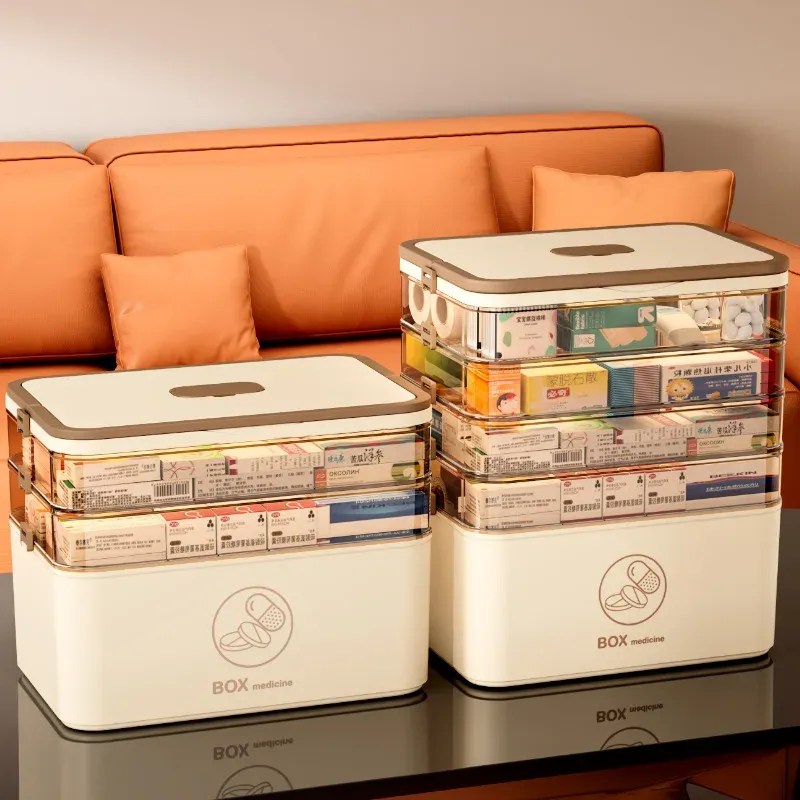 Organisateur de rangement empilable à 3, 4 ou 5 niveaux pour la maison et le bureau, avec couvercles, transparent, idéal pour documents, stylos, crayons et fournitures de couture 2